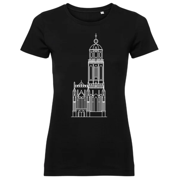 Deventer Lebuïnuskerk dames T-shirt zwart
