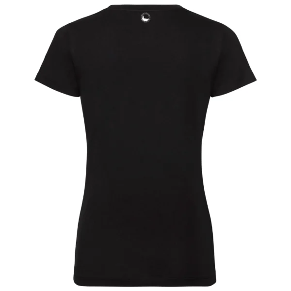 Dames T-shirt zwart Deventer Originals logo achterkant