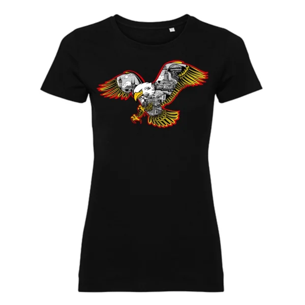 Deventer Eagles dames T-shirt zwart groot