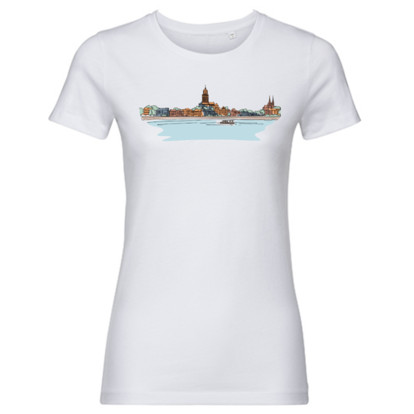 Deventer art dames T-shirt wit