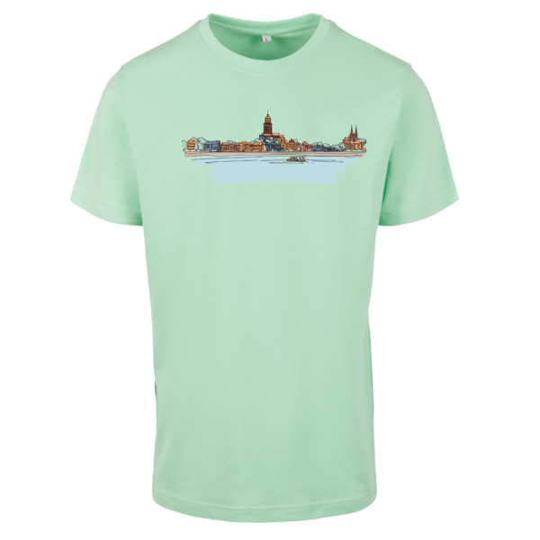 Deventer art heren T-shirt mint groen