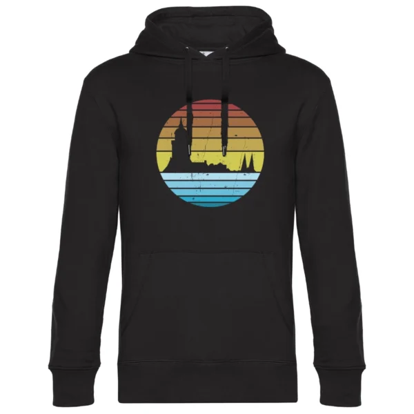 Deventer hoodie retro zwart